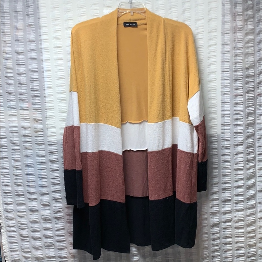 Chic Soul- color block cardigan